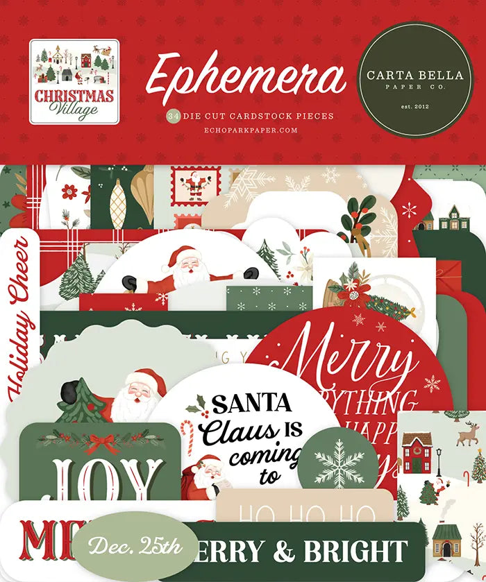 Christmas Village Ephemera Die Cuts - Carta Bella