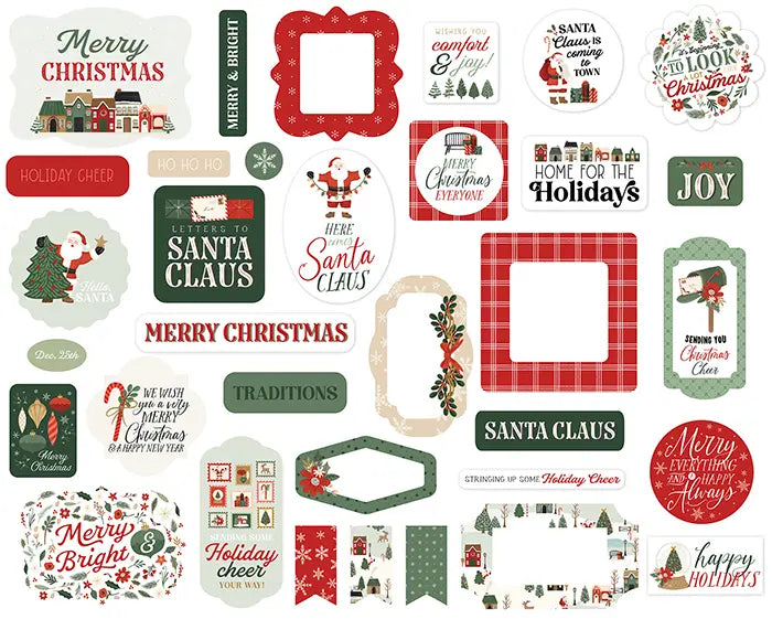 Christmas Village Ephemera Die Cuts - Carta Bella