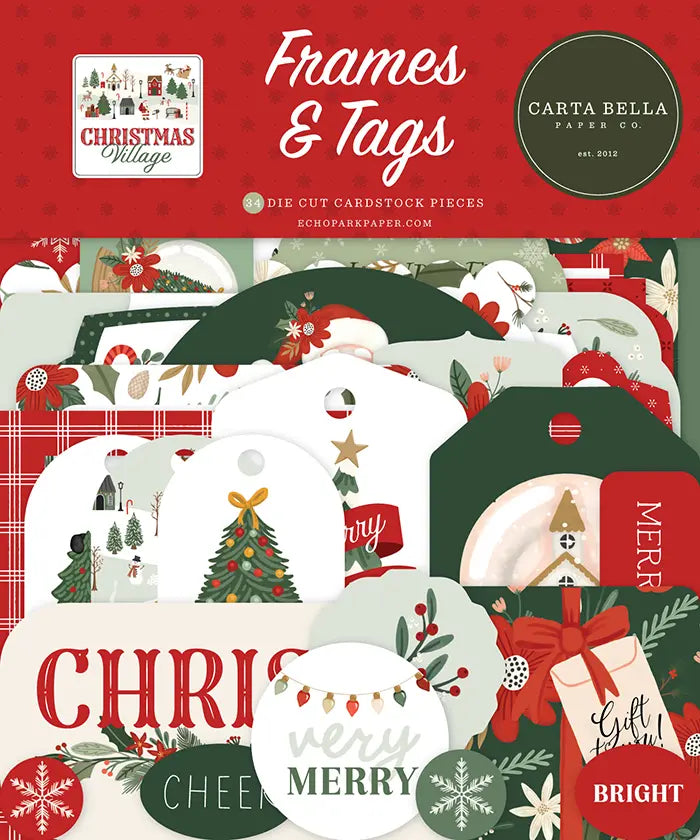 Christmas Village Frames & Tags - Carta Bella