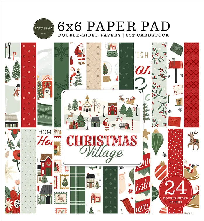 Christmas Village Paper Pad, 6" x 6" - Carta Bella