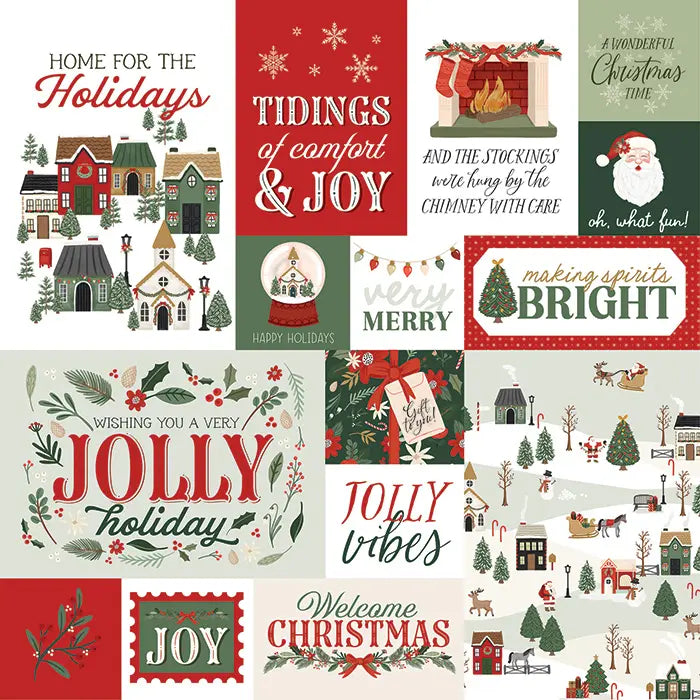 Christmas Village Scrapbook Collection Kit, 12" x 12" - Carta Bella