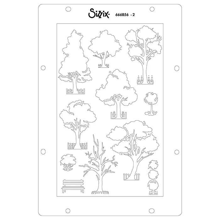 View 4 of City Life Clear Stamps Set w/ Stencils - Studio by Vic Hollins - Sizzix