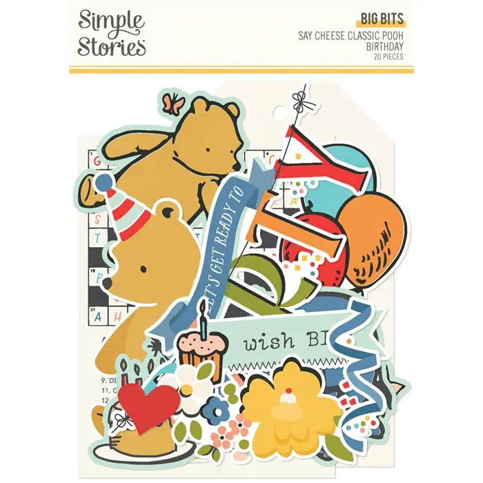 Classic Pooh Birthday Big Bits & Pieces - Say Cheese - Simple Stories