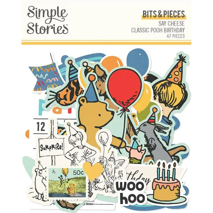 Classic Pooh Birthday Bits & Pieces - Say Cheese - Simple Stories