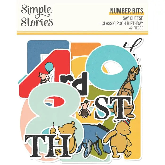 Classic Pooh Birthday Number Bits & Pieces - Say Cheese - Simple Stories