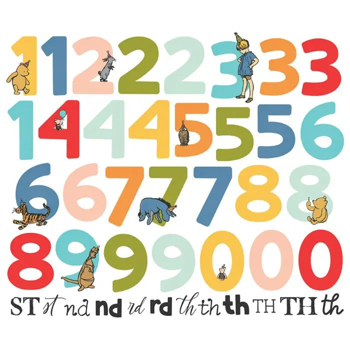 Classic Pooh Birthday Number Bits & Pieces - Say Cheese - Simple Stories