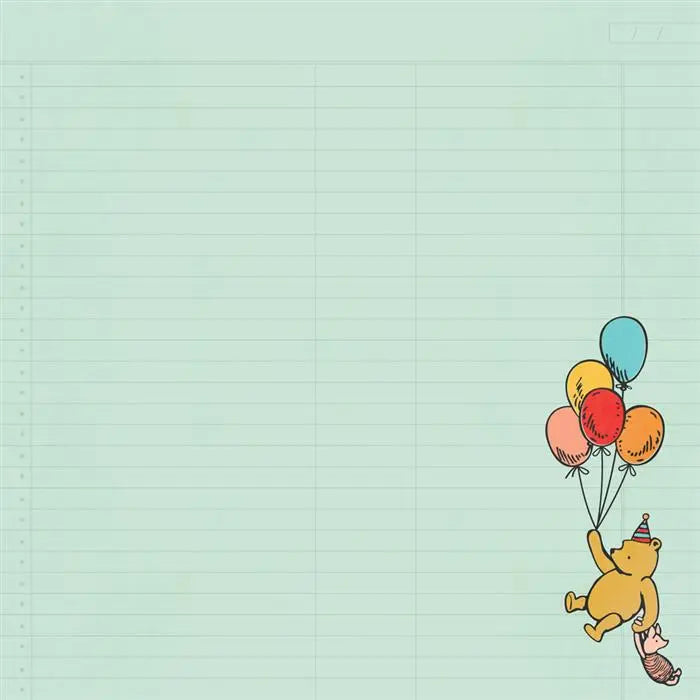 Classic Pooh Birthday Scrapbook Collection Kit, 12" x 12" - Say Cheese - Simple Stories