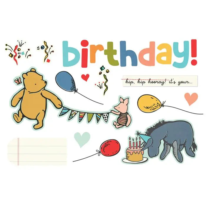 Classic Pooh Birthday Simple Pages Page Pieces - Say Cheese - Simple Stories