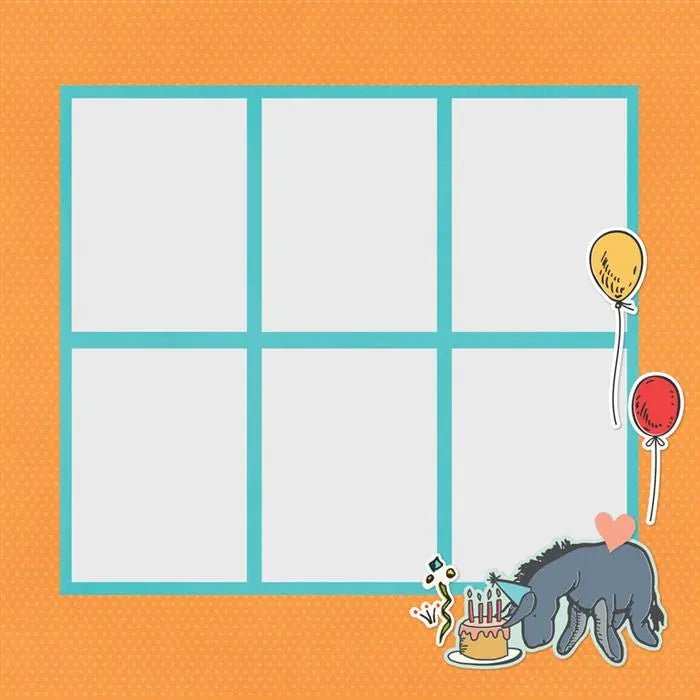 Classic Pooh Birthday Simple Pages Page Pieces - Say Cheese - Simple Stories