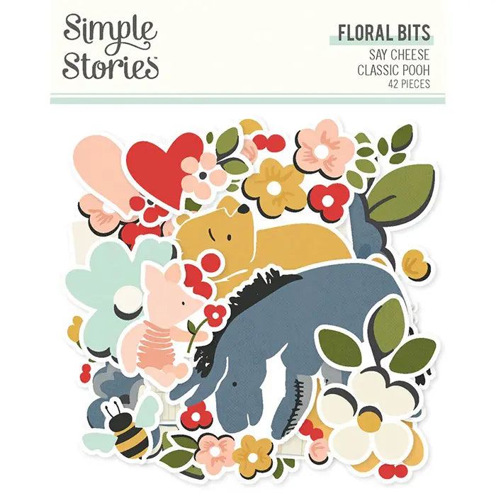 Classic Pooh Floral Bits & Pieces - Say Cheese - Simple Stories