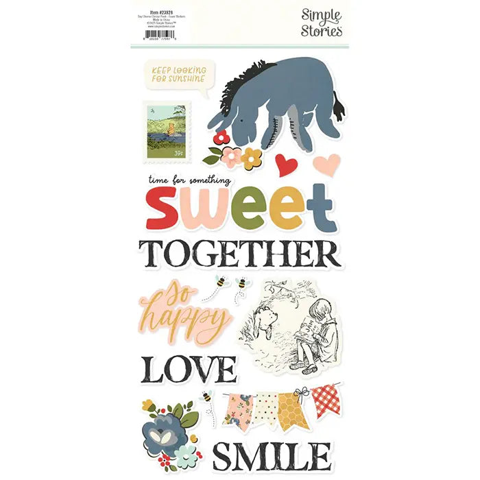 View 2 of Classic Pooh Foam Stickers - Say Cheese - Simple Stories