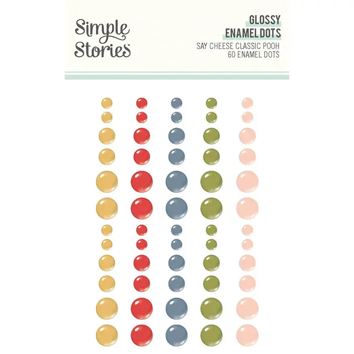 Classic Pooh Glossy Enamel Dots - Say Cheese - Simple Stories