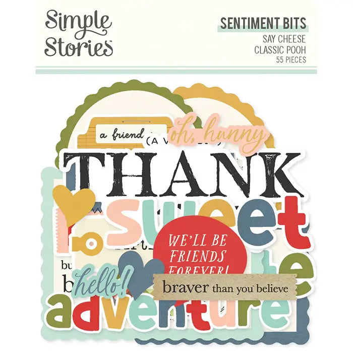 Classic Pooh Sentiment Bits & Pieces - Say Cheese - Simple Stories