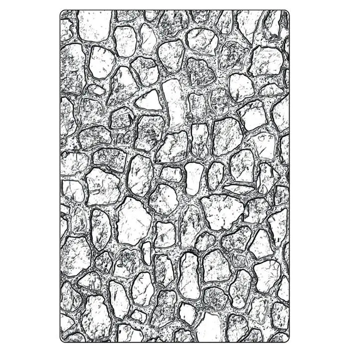 Cobblestone 3-D Texture Fades Embossing Folder Large/A5 - Tim Holtz - Sizzix
