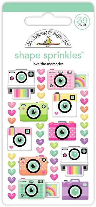 Color Me Crafty Love The Memories Shape Sprinkles - Doodlebug