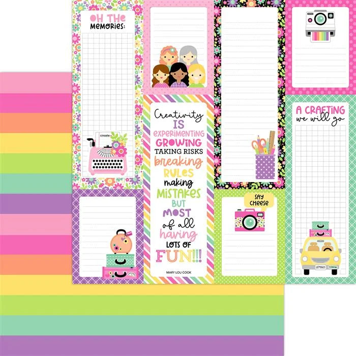 Color Me Crafty Paper Pack, 12" x 12" - Doodlebug