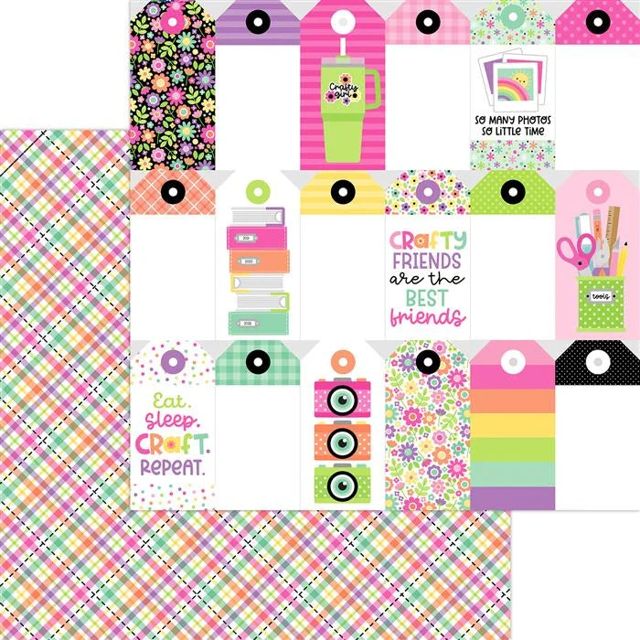 Color Me Crafty Paper Pack, 12" x 12" - Doodlebug