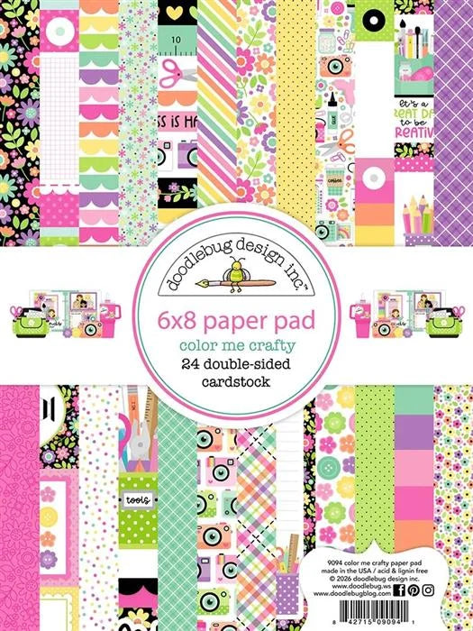 Color Me Crafty Paper Pad, 6" x 8" - Doodlebug