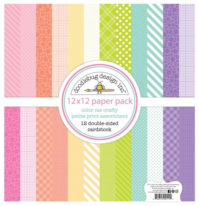 Color Me Crafty Petite Prints Assortment Pack - Doodlebug