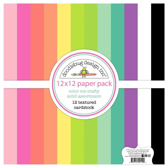 Color Me Crafty Textured Cardstock Assortment Pack - Doodlebug