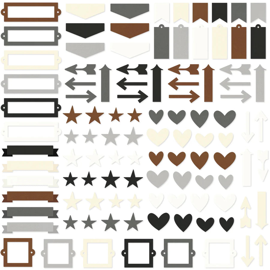 Color Vibe Chipboard Bits & Pieces  Basics-Simple Stories