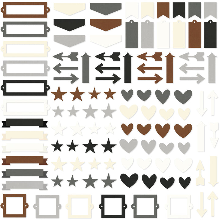 Color Vibe Chipboard Bits & Pieces  Basics-Simple Stories