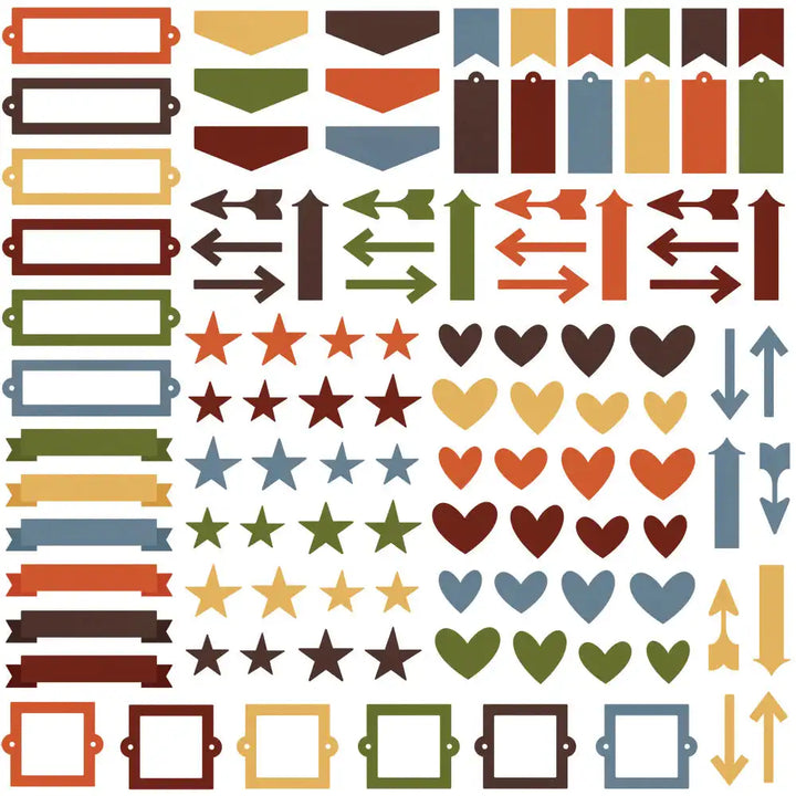Color Vibe Chipboard Bits &  Pieces Fall-Simple Stories