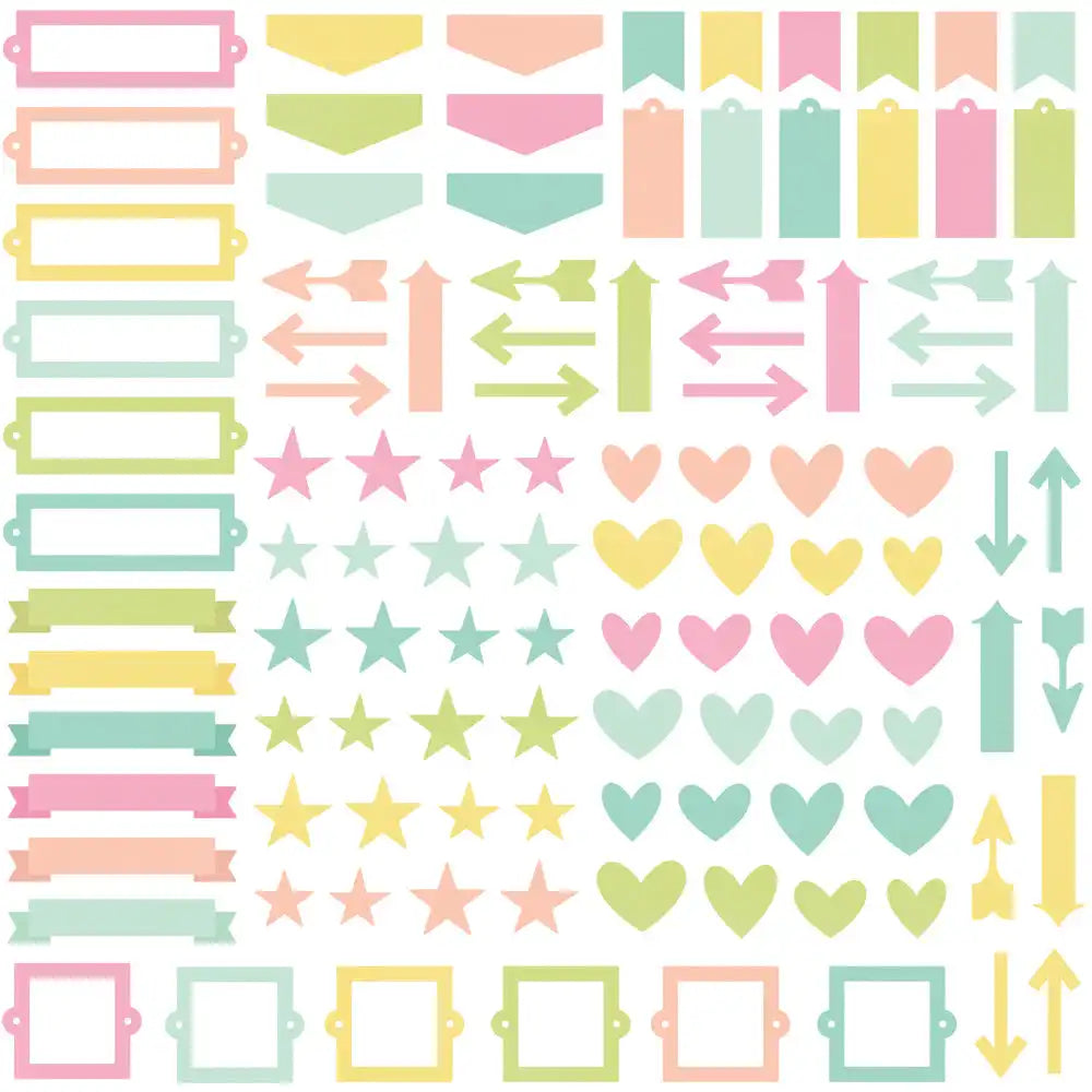 Color Vibe Chipboard Bits & Pieces  Lights-Simple Stories