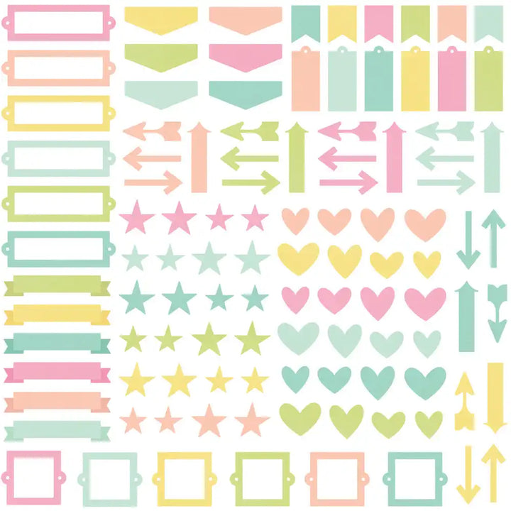 Color Vibe Chipboard Bits & Pieces  Lights-Simple Stories