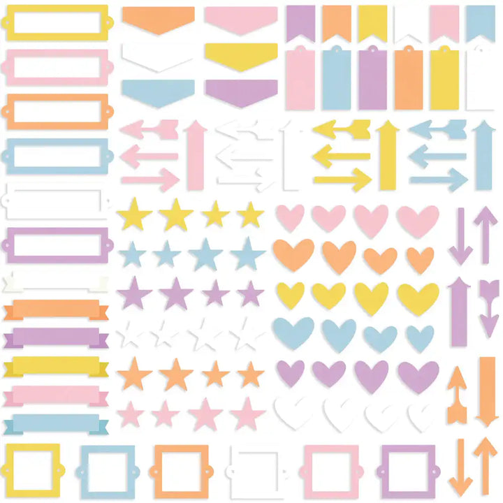 Color Vibe Chipboard Bits & Pieces  Spring-Simple Stories