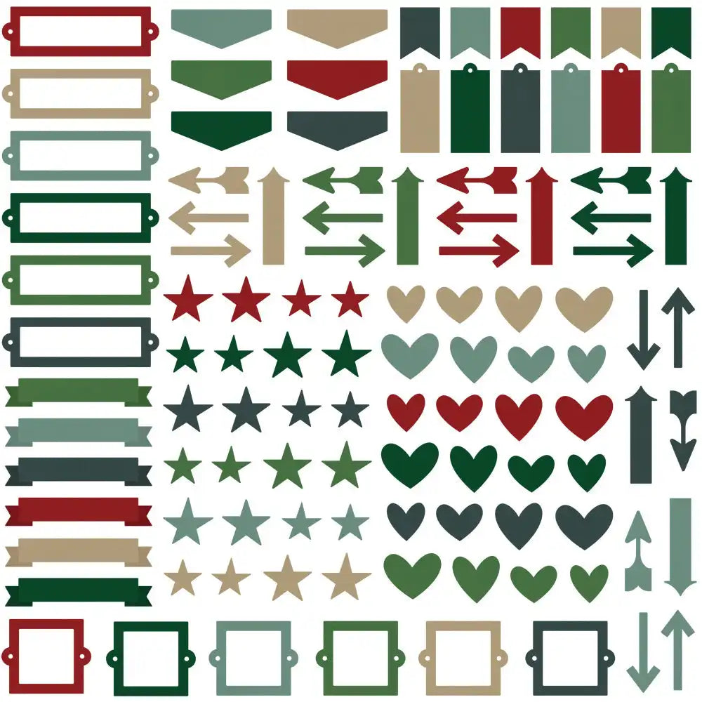 Color Vibe Chipboard Bits & Pieces  Winter-Simple Stories