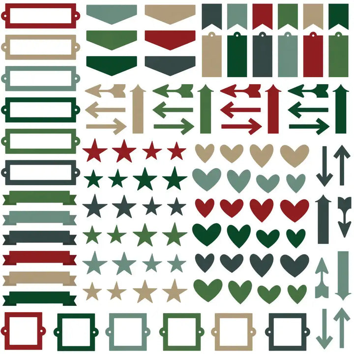 Color Vibe Chipboard Bits & Pieces  Winter-Simple Stories