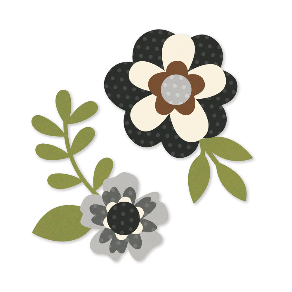 Simple Stories Basics Color Vibe Flowers Bits & Pieces Die Cuts for ...