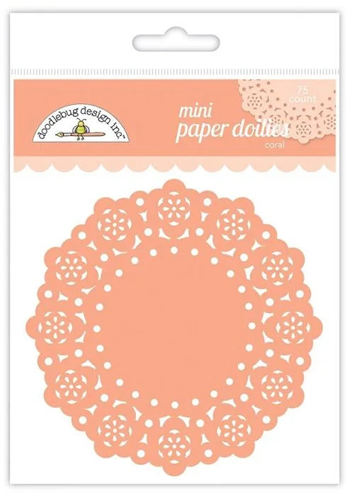Coral Mini Doilies - Monochromatic - Doodlebug
