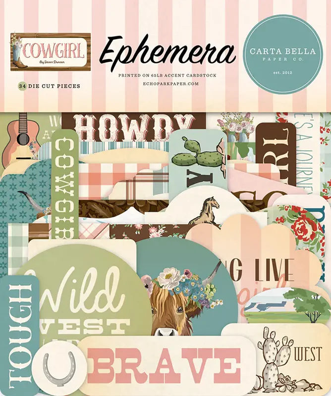 Cowgirl Ephemera - Carta Bella