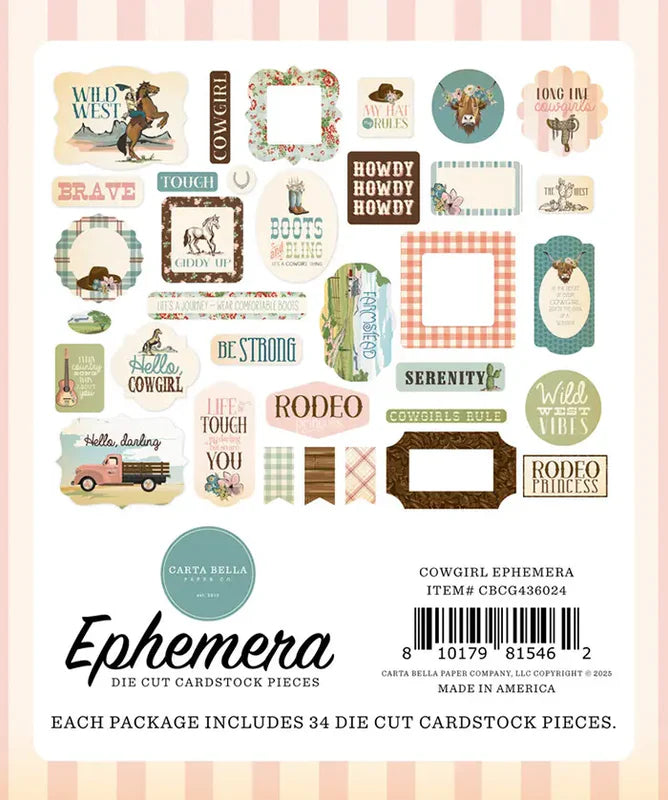 View 3 of Cowgirl Ephemera - Carta Bella