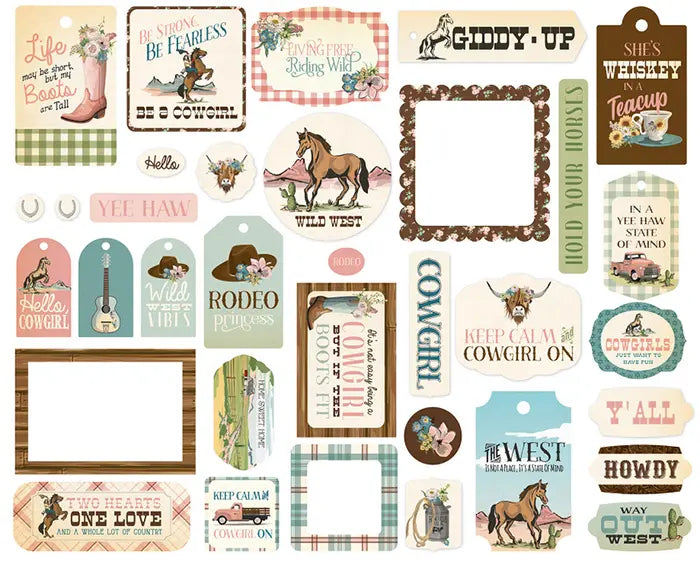 View 2 of Cowgirl Frames & Tags - Carta Bella