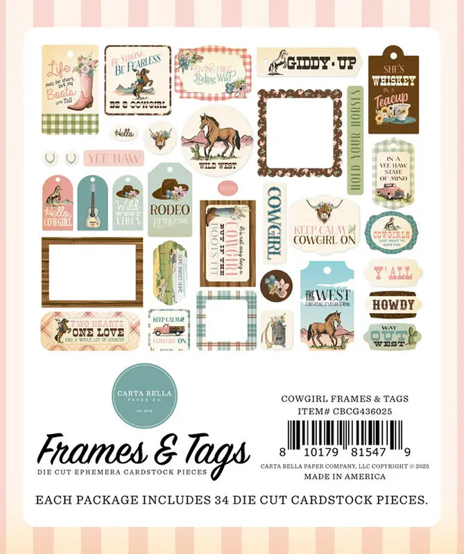 View 3 of Cowgirl Frames & Tags - Carta Bella