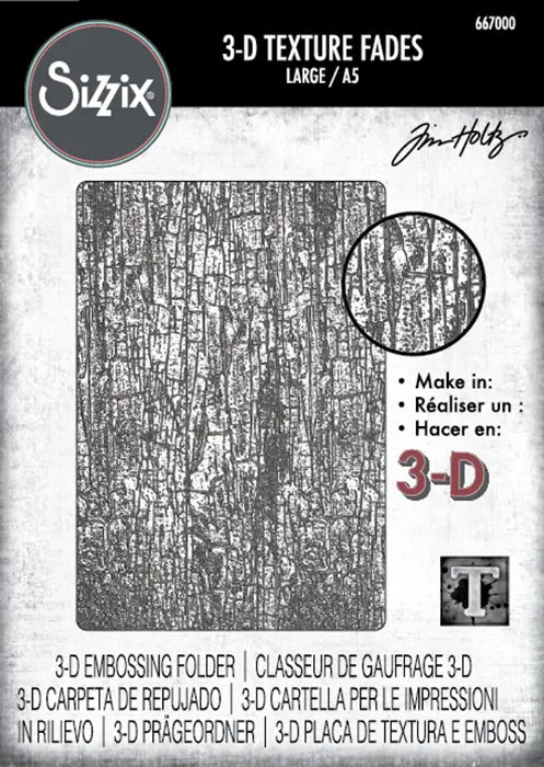 Cracked 3D Texture Fades Embossing Folder A5 - Tim Holtz - Sizzix