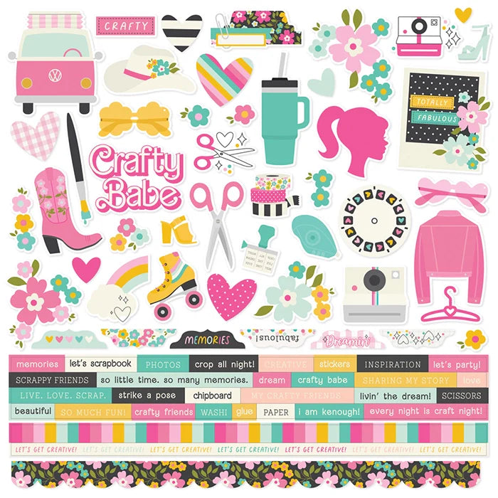 Crafty Babe Cardstock Stickers - Simple Stories