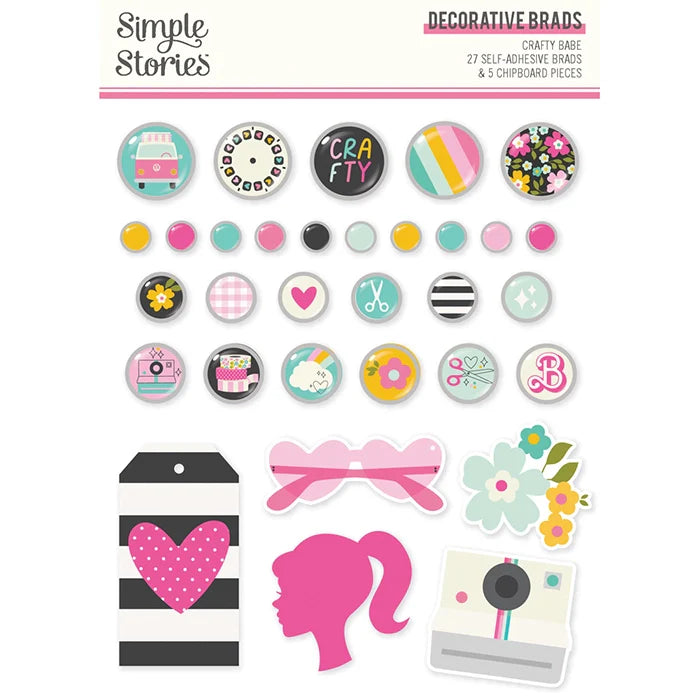Crafty Babe Decorative Brads - Simple Stories