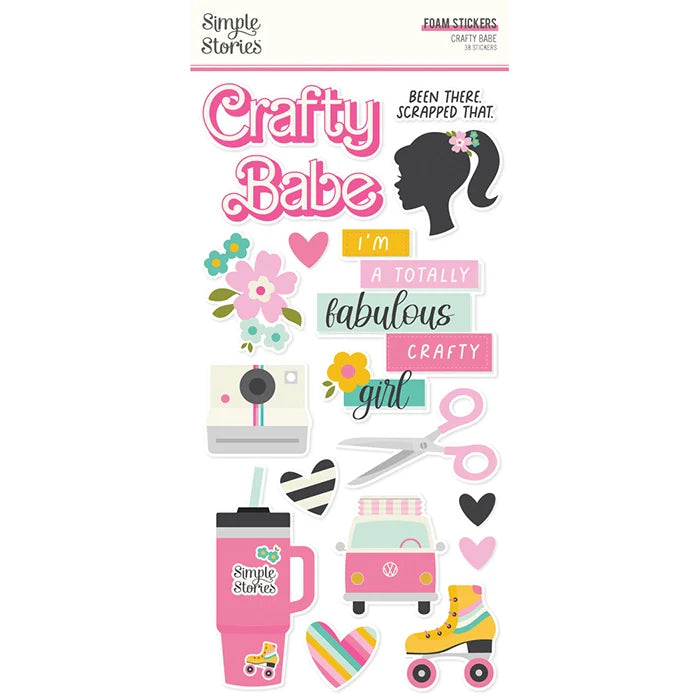 Crafty Babe Foam Stickers - Simple Stories
