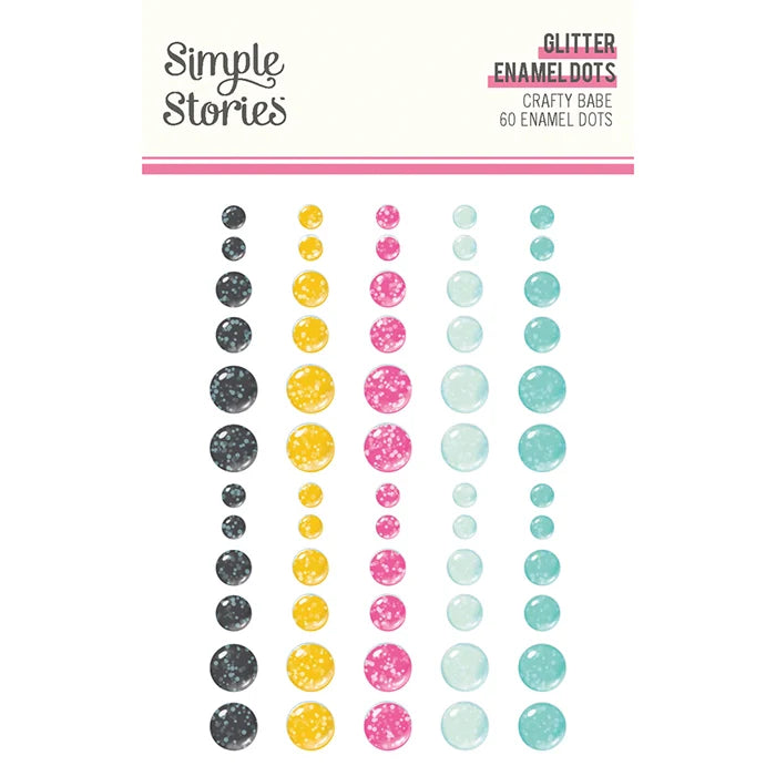 Crafty Babe Glitter Enamel Dots - Simple Stories
