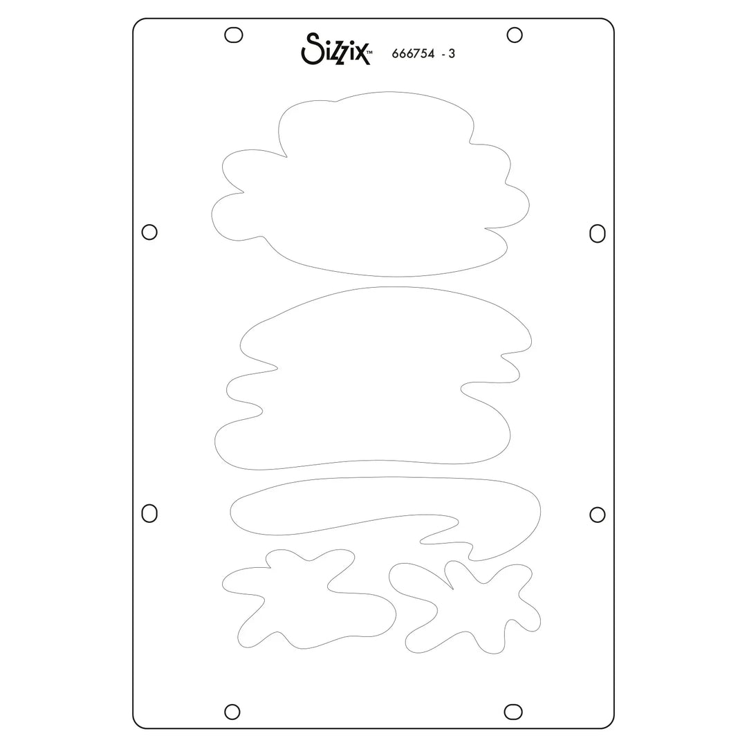 Create Clear Stamps Set w/ Layering Stencils - Studio by Cat Kerr - Sizzix