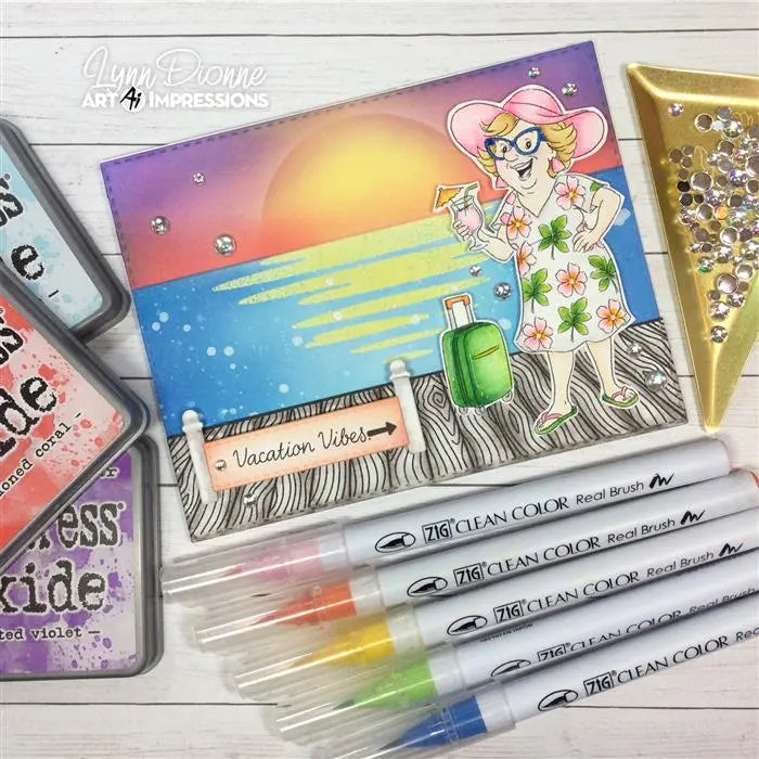 Cruisin' Carol Clear Stamp and Die Set - Ai People - Art Impressions