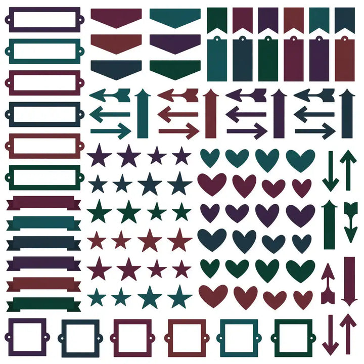 Darks Chipboard Bits & Pieces - Color Vibe - Simple Stories