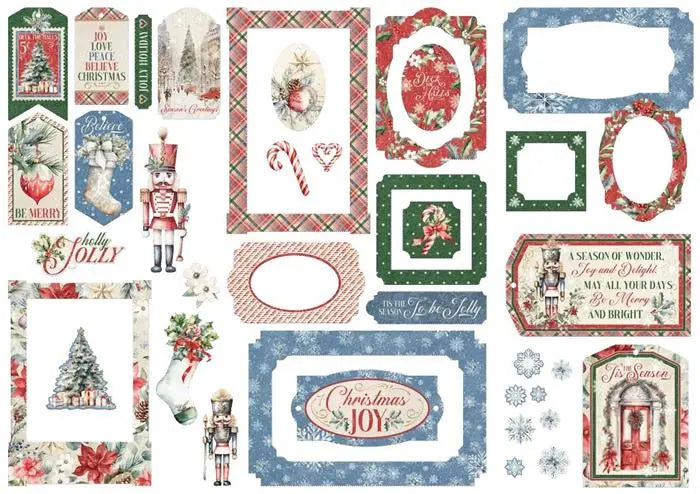 Deck the Halls Chipboard Pieces, Tags & Frames - Graphic 45