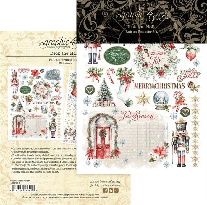 Deck the Halls Rub-On Transfers - Graphic 45