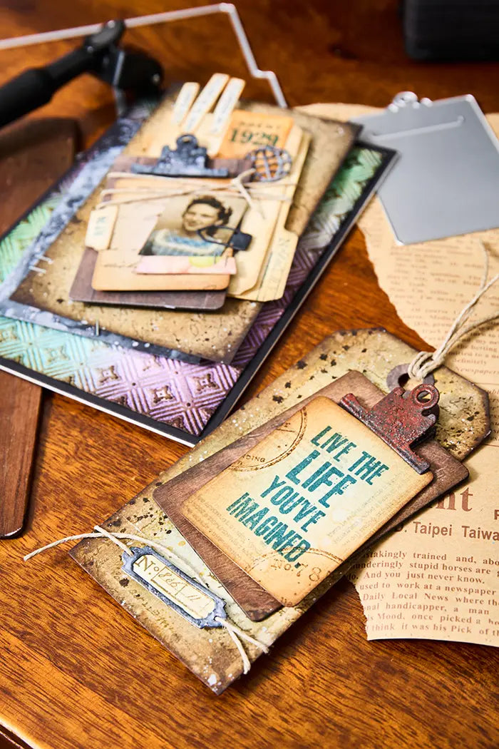 View 4 of Diamonds Multi Level Textured Impressions Embossing Folder - Back from the Vault by Tim Holtz - Sizzix