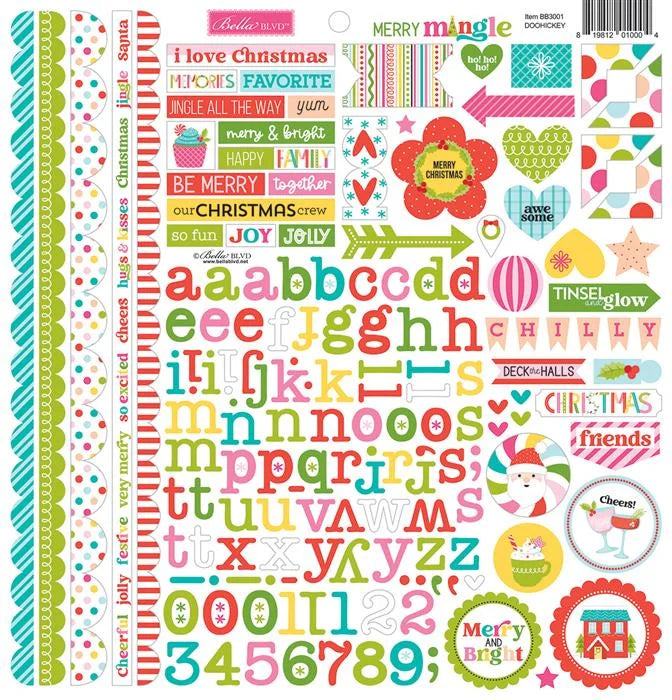 Doohickey Merry Mingle Cardstock Stickers - Bella Blvd
